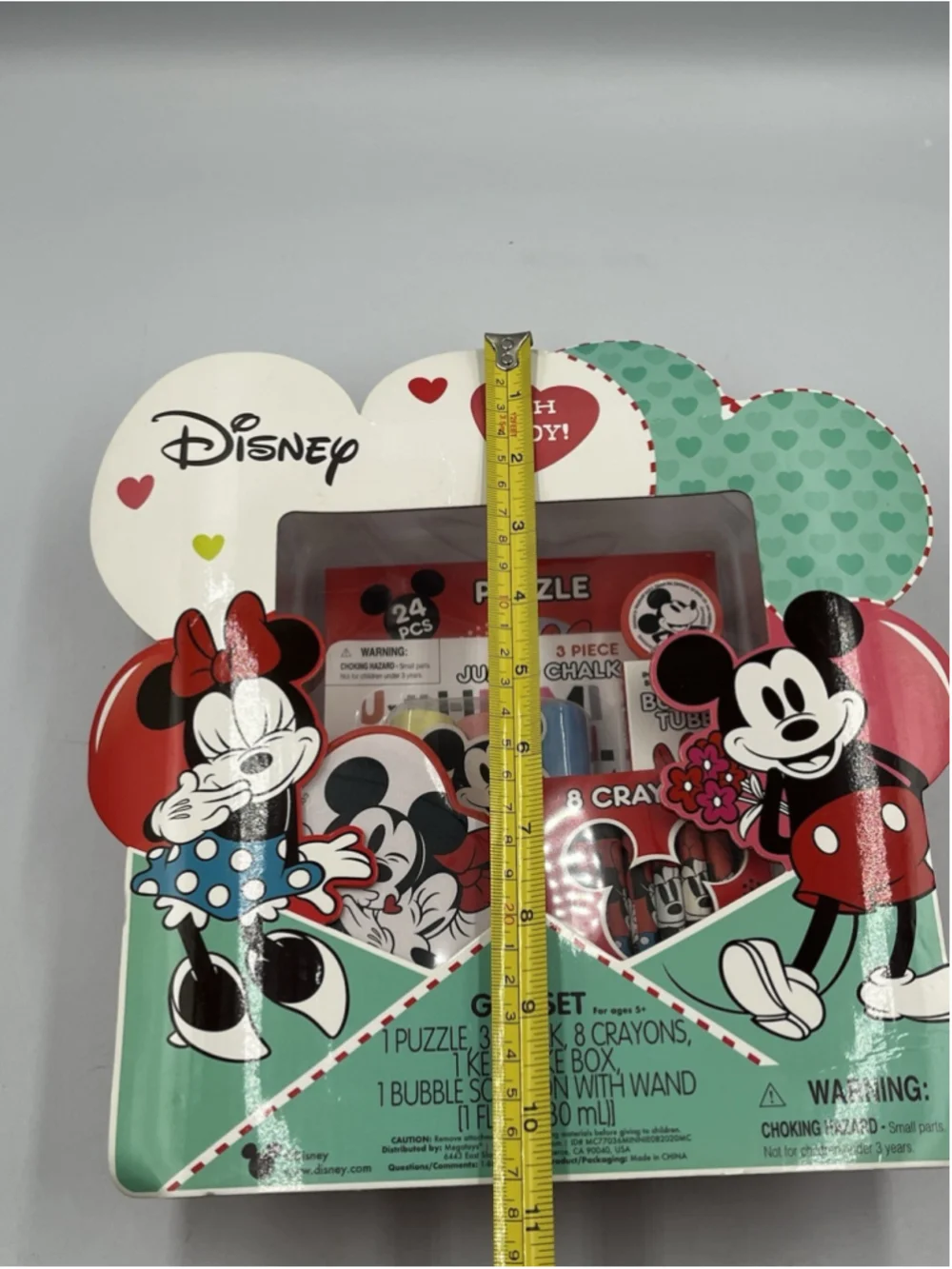 Disney Minnie & Mickey Valentine's Day Box Gift Set Puzzle Crayons New in BOX